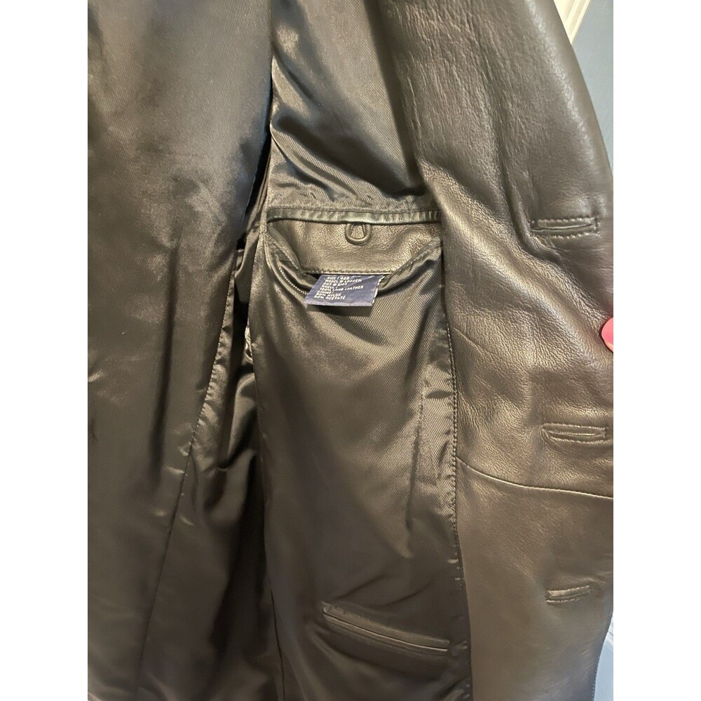 Ralph Lauren Men’s Black Soft Lamb Leather Jacket 3 Button LBB22W - Picture 6 of 16